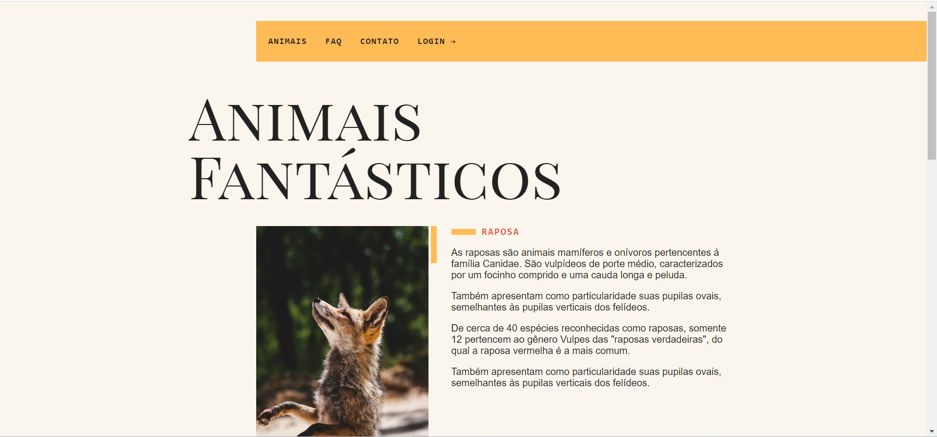 Animais Fantásticos website photo